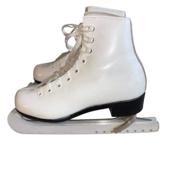 Vtg RIEDELL Red Wing Ice Skates Youth Girls Sz 12.5 Model 101 Figure Skating - Picture 1 of 16